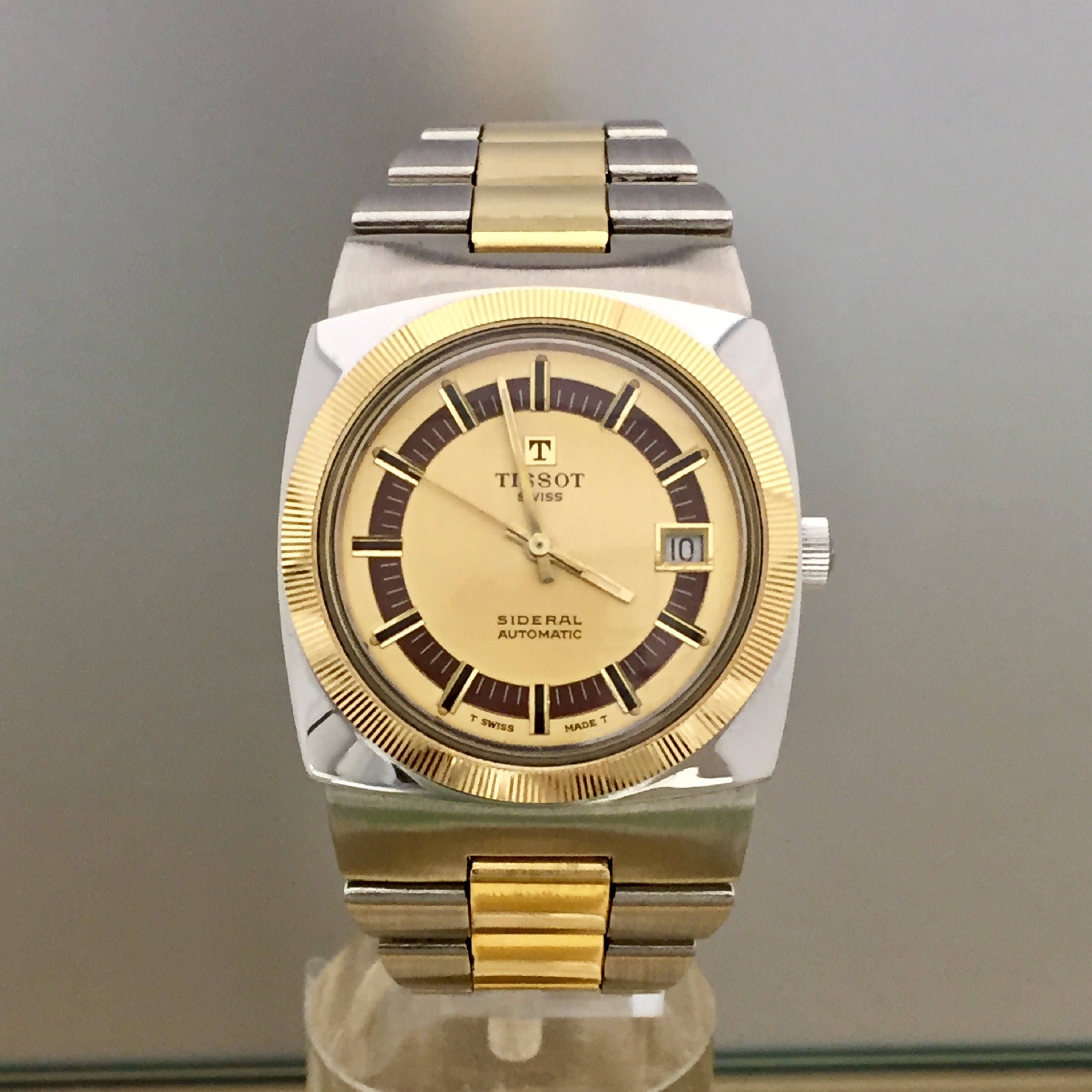 Vintage-tone Dial Watch TISSOT SIDERAL fiberglass