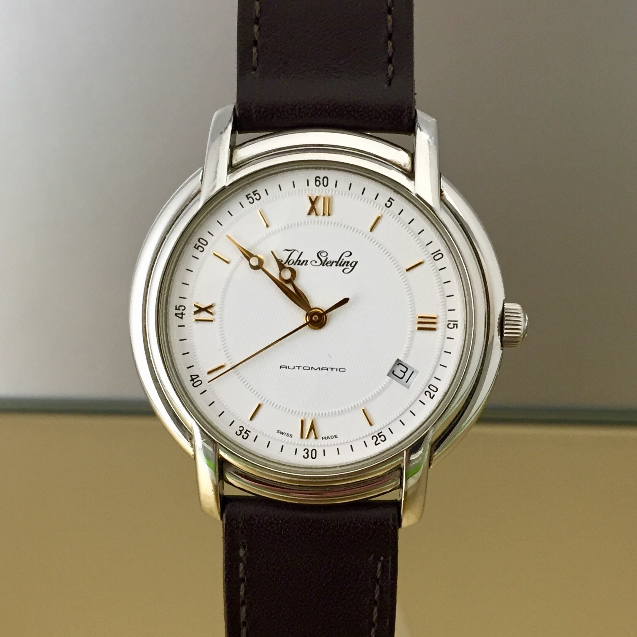 Elegante Orologio JOHN STERLING degli anni 90 Automatico con | Etsy Italia