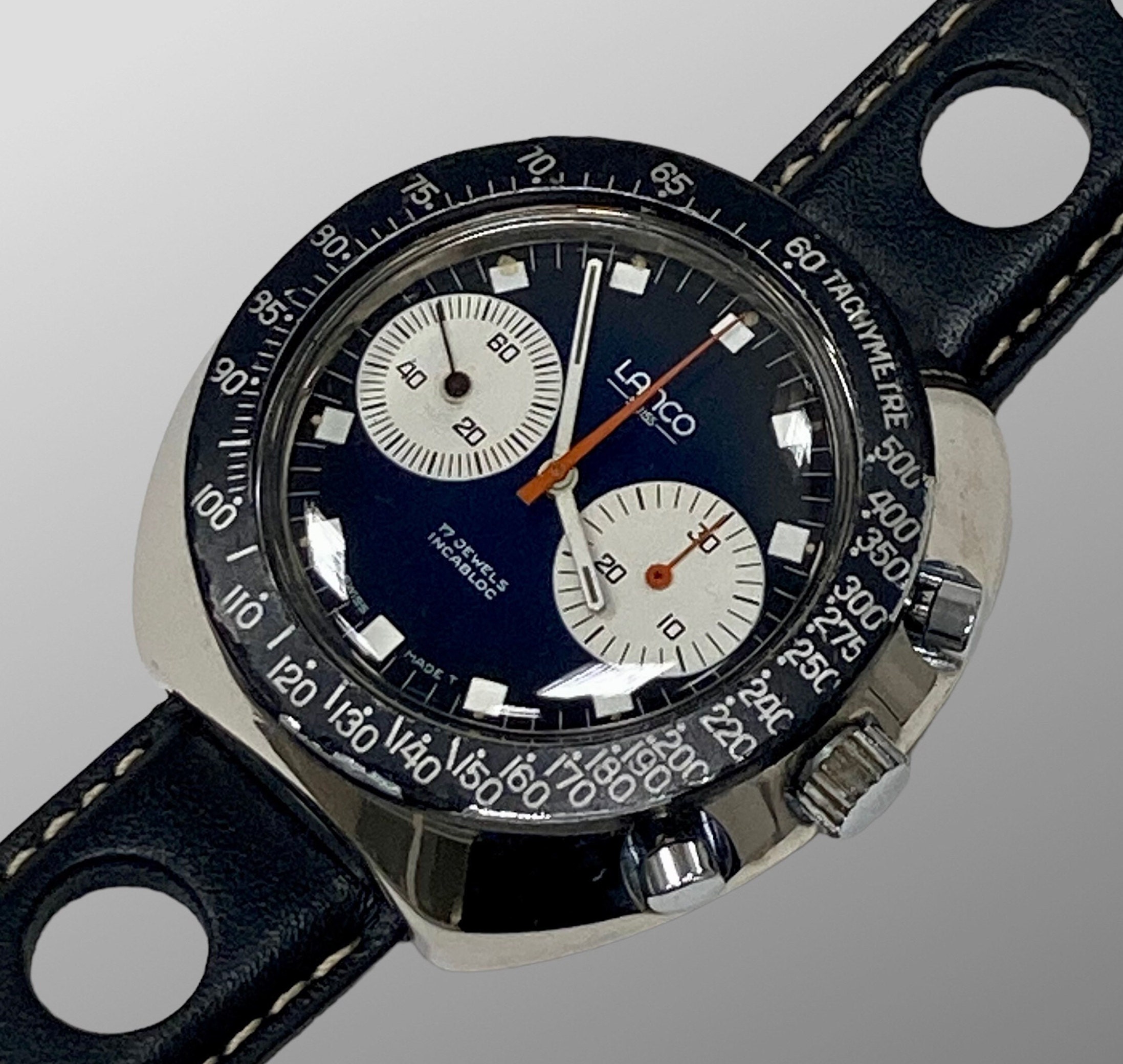 LANCO Chronograph Big Eyes vintage Handbuch valjoux 7733 Etsy