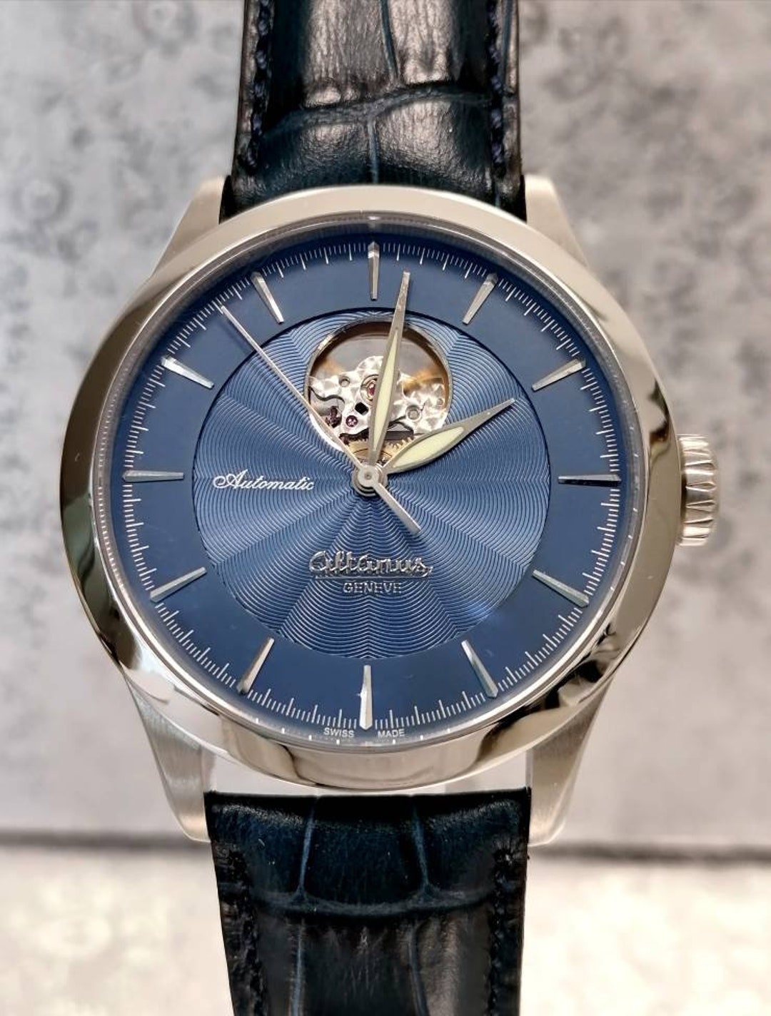 Automatic Men s ALTANUS Elite Watch With View Barbell Etsy