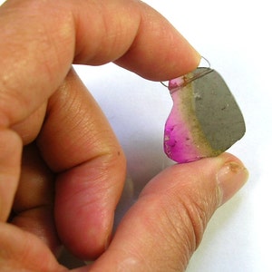 Watermelon tourmaline slice bead AA 24 x 22.5mm image 5