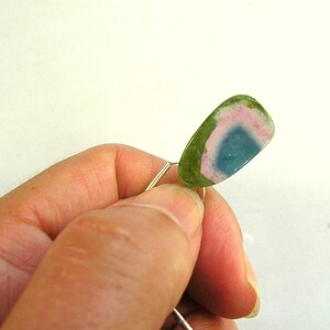 Watermelon tourmaline slice beads 21mm 3 pieces image 5