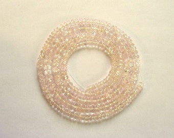 MORGANITE faceted rondelle beads AAA 3-6.5mm 23.8"strand