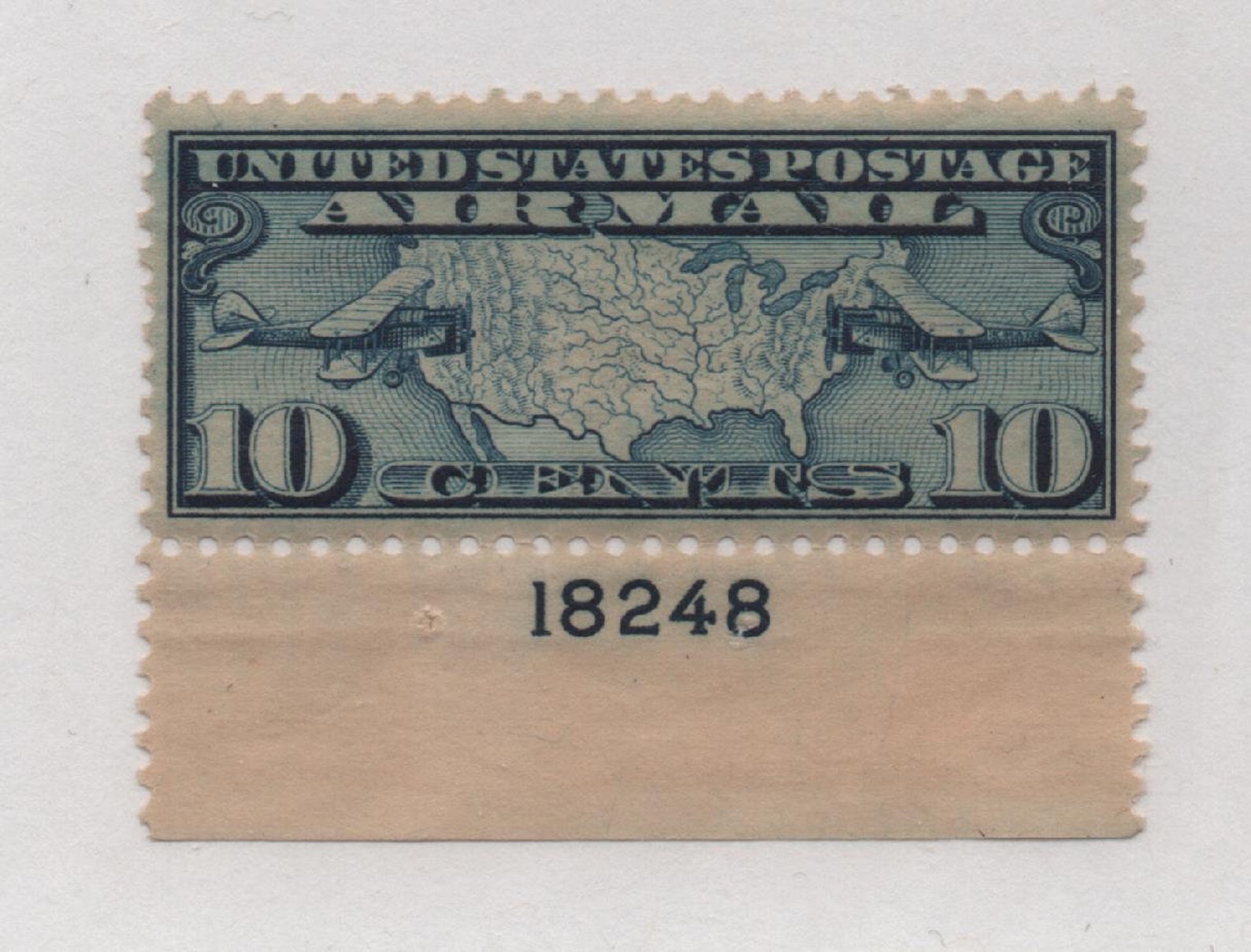 10 Cent 192627 Map & Mail Plane Airmail scott's C 7 Etsy