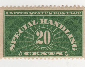 20 cent 1928 Special Handling (Scott&#39;s QE 3) Single Stamp, Mint - Hinged