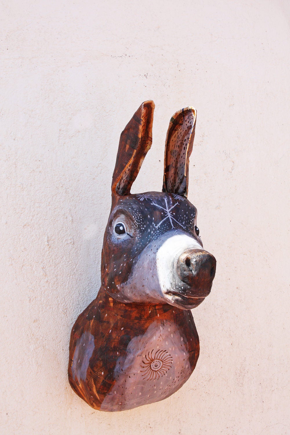 Wall art donkey wall mount/ paper mache donkey head/ horse Etsy