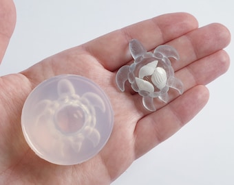 40 x 36 mm Turtle clear silicone mould for resin jewellery