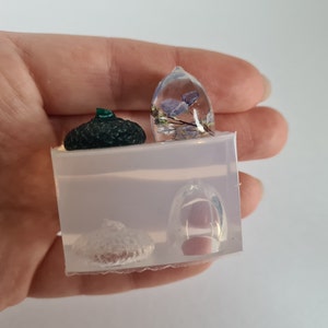 Clear silicone acorn mold for resin 27 x 19 mm ( body/nut + cap)