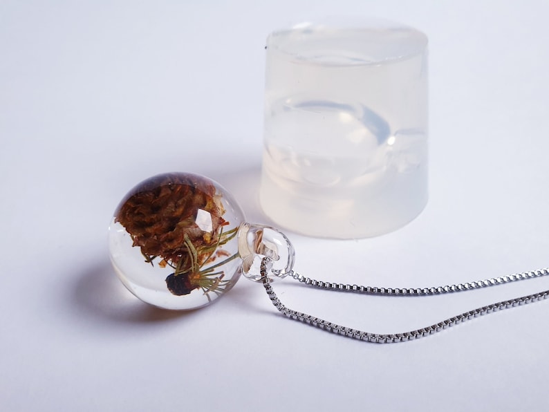 pendant with loop mold for resin jewelry Pendant silicone mold for resin 30 x 22 mm