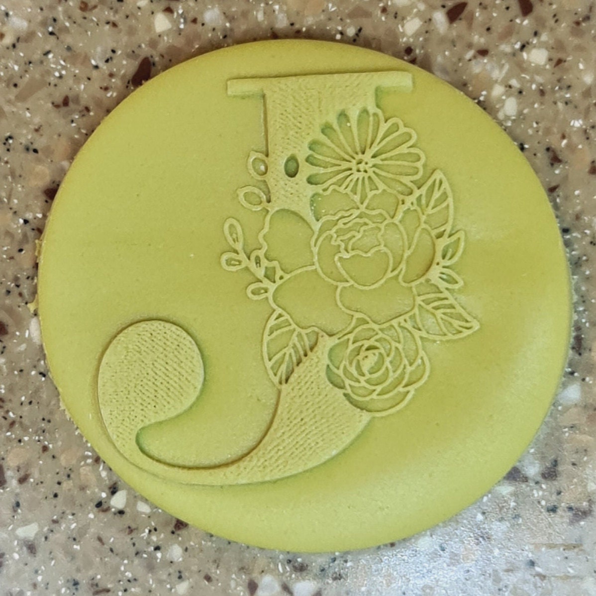Letter J Floral Alphabet A to Z CUSTOM Cookie Biscuit Embosser Etsy