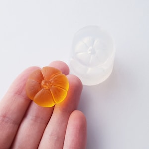 21 x 26 mm  Pumpkin silicone mold for resin, matt finish