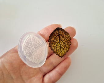 36 x 28 mm leaf texture mould for resin and clay