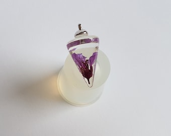 Moule pendule en silicone transparent pour bijoux en résine H 33 x 19 mm (~3,5 ml)