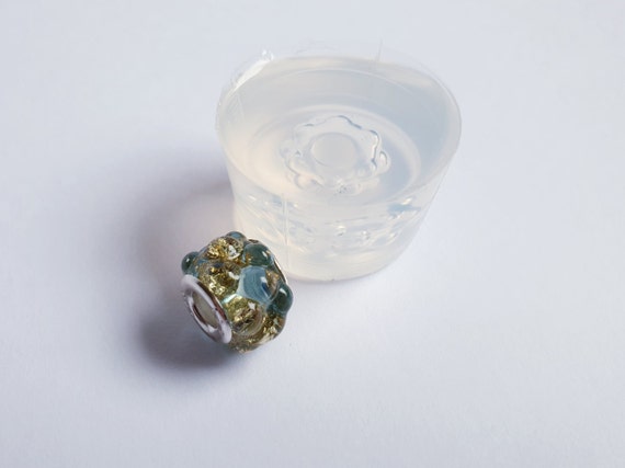 Clear Silicone Mold for Resin European Bubbly Bead 15 X 10 Mm, Resin Bead  Mold 