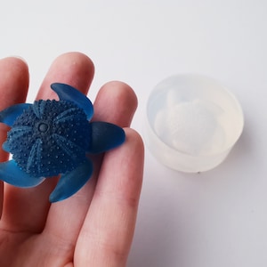 41 x 39 mm urchin shell turtle silicone mould for resin