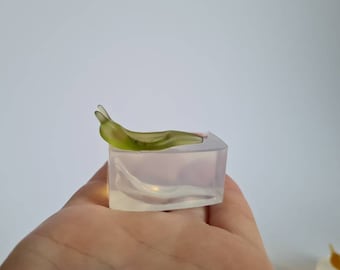 Snail clear silicone mould for resin jewellery and craft  36 x 15 mm, snail body only