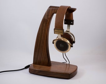 Wooden headphone holder, headphone stand, headphone hanger