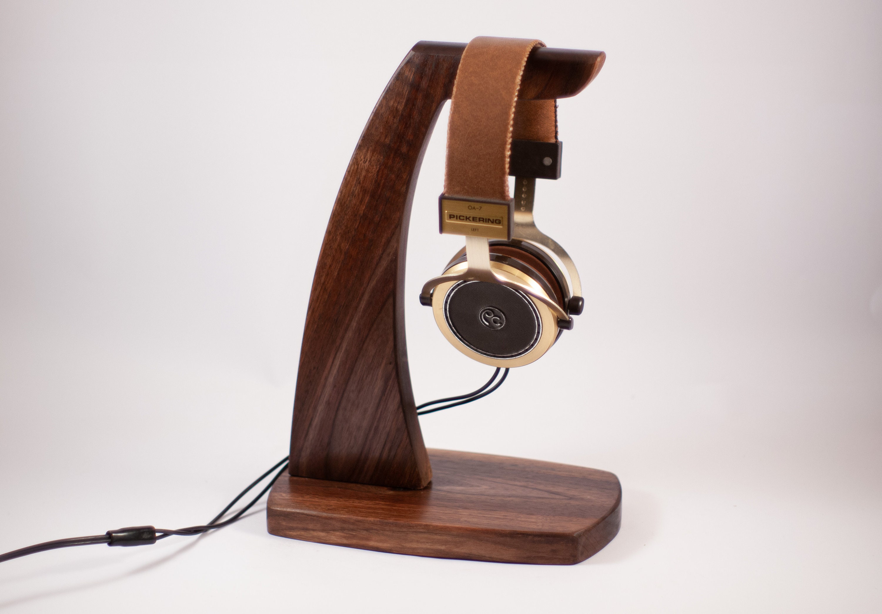 Wood Headphone Stand Wood Headset Stand Headphone Station Custom
