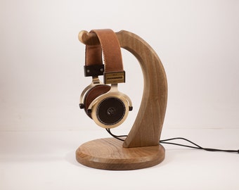 Wooden headphone holder, headphone stand, headphone hanger