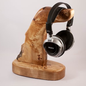 Wooden headphone holder, headphone stand, headphone hanger