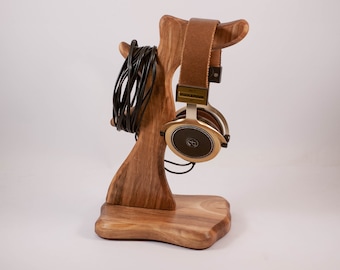 Wooden headphone holder, headphone stand, headphone hanger