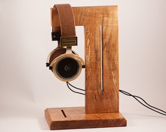 Wooden headphone holder, headphone stand, headphone hanger