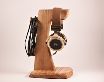 Wooden headphone holder, headphone stand, headphone hanger