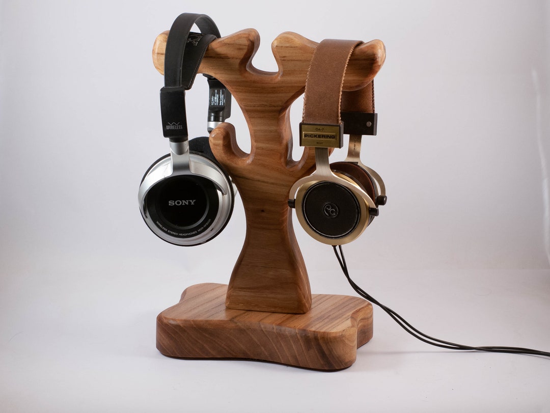 Double Headphone Stand Headphone Holder Headphone Hanger Tech Gift - Etsy