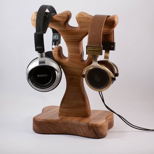 Double Headphone stand Headphone holder Headphone hanger tech gift