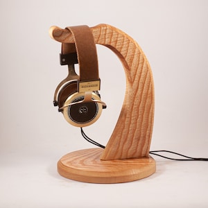 Wooden headphone holder, headphone stand, headphone hanger