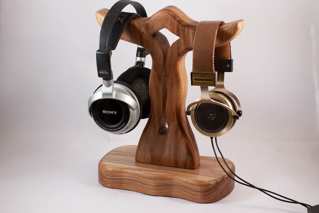 Double Headphone Stand Headphone Holder Headphone Hanger Tech Gift - Etsy