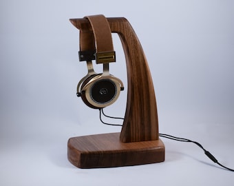 Wooden headphone holder, headphone stand, headphone hanger