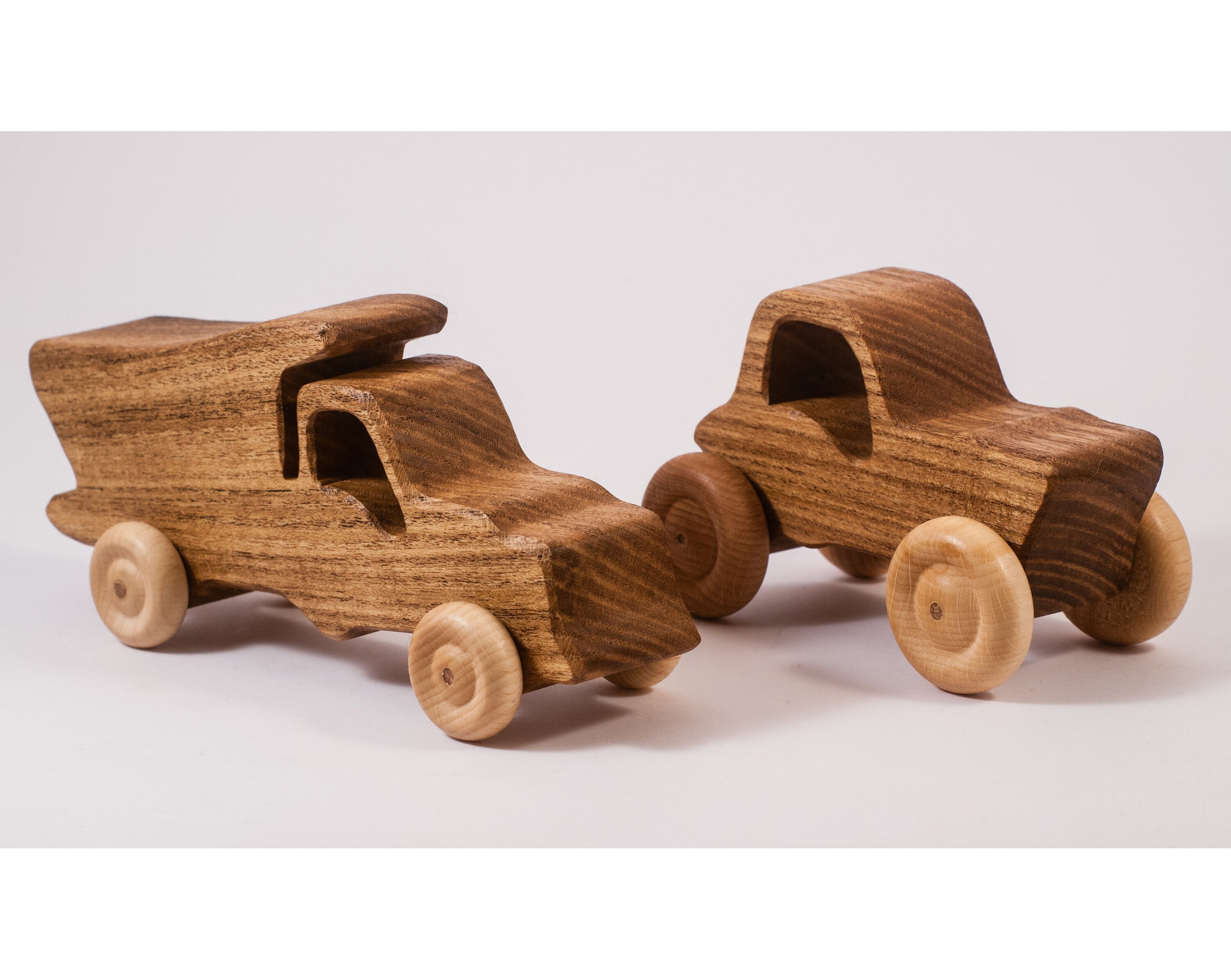 wooden toy car set