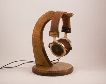 Wooden headphone holder, headphone stand, headphone hanger