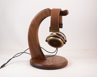 Wooden headphone holder, headphone stand, headphone hanger