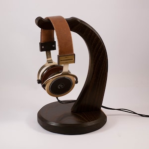 Wooden headphone holder, headphone stand, headphone hanger
