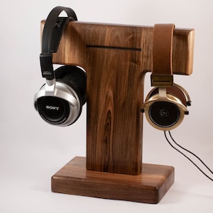 Double Headphone stand Headphone holder Headphone hanger tech gift