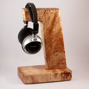 Wooden headphone holder, headphone stand, headphone hanger