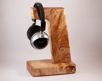 Wooden headphone holder, headphone stand, headphone hanger