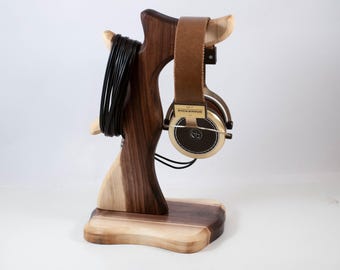 Supporto per cuffie in legno, supporto per cuffie, appendi cuffie