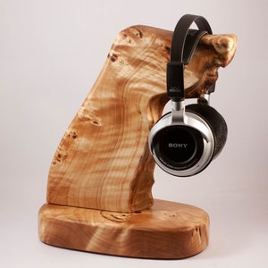 Wooden headphone holder, headphone stand, headphone hanger
