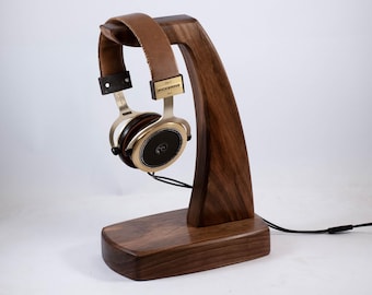 Wooden headphone holder, headphone stand, headphone hanger