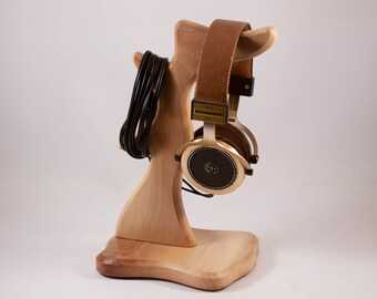 Wooden headphone holder, headphone stand, headphone hanger