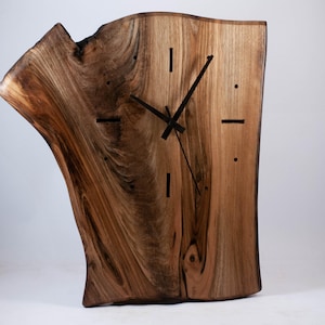 Reloj de madera rústica, decoración de reloj de pared única, reloj de oficina, reloj de pared de cocina, regalo de inauguración de la casa