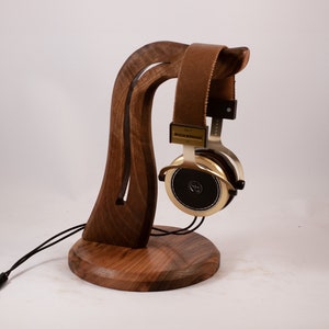 Wooden Headphone Holder, Headphone Stand, Headphone Hanger 