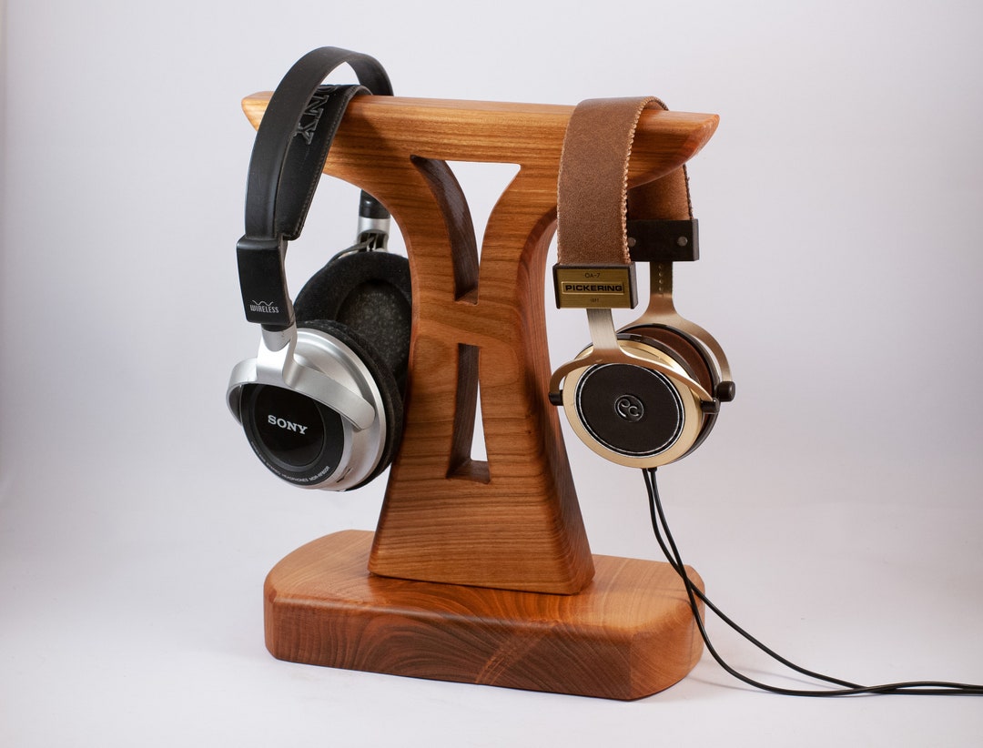 Double Headphone Stand Headphone Holder Headphone Hanger Tech Gift - Etsy
