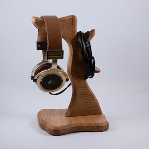 Wooden headphone holder, headphone stand, headphone hanger
