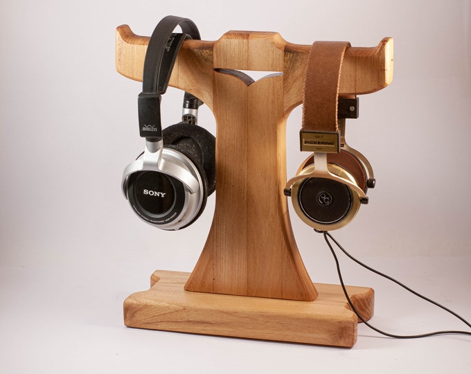 Double Headphone Stand Headphone Holder Headphone Hanger Tech Gift - Etsy