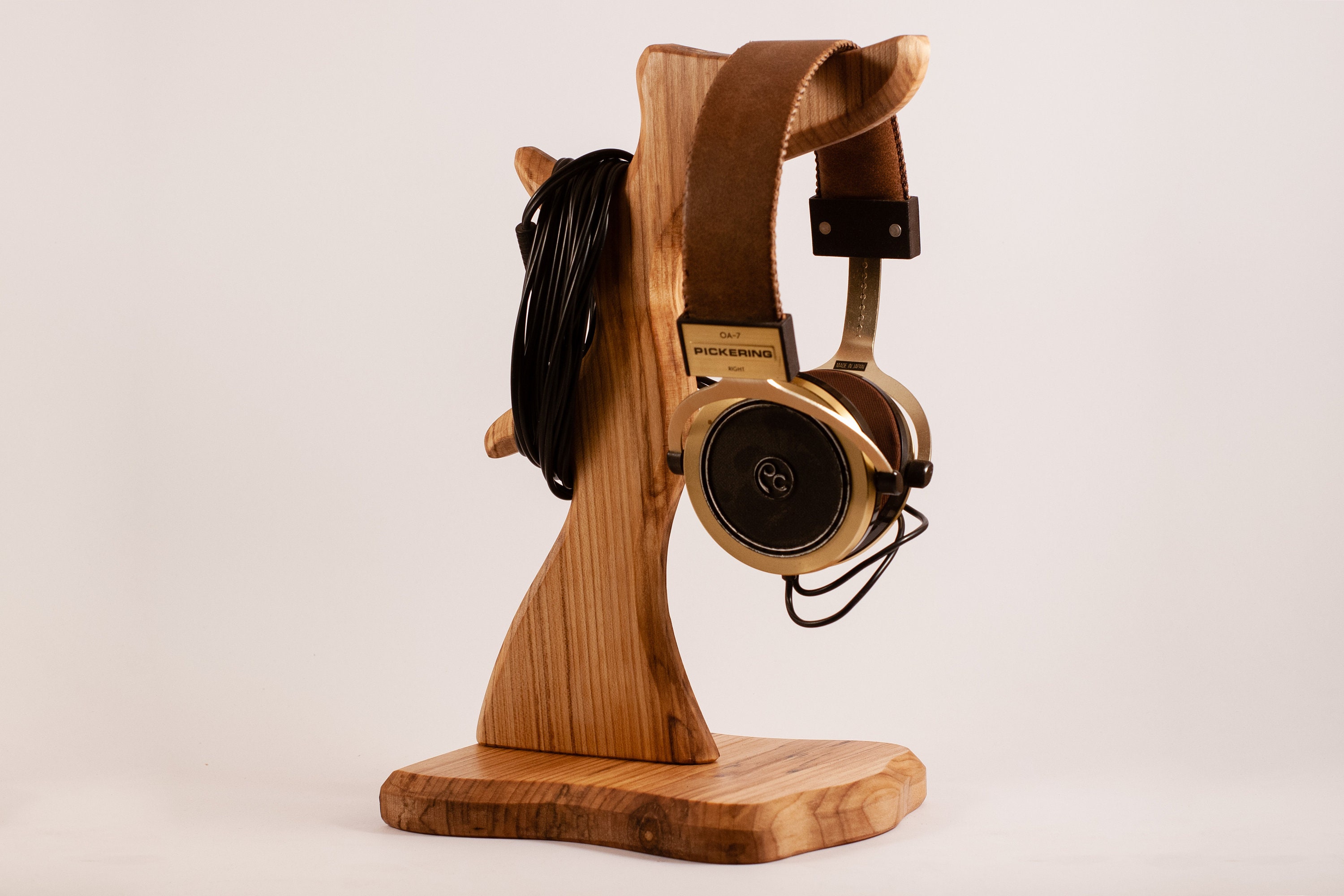 Soporte para auriculares de madera soporte para auriculares