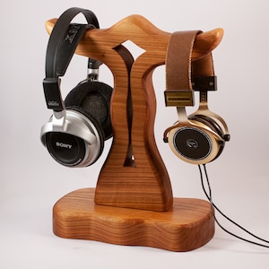Double Headphone stand Headphone holder Headphone hanger tech gift